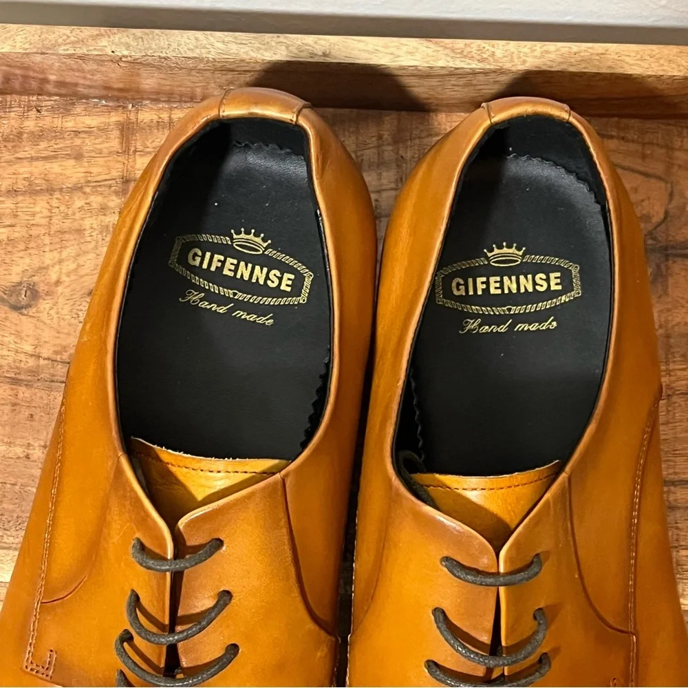 GIFENNSE Men’s Dress Shoe Oxford Formal Lace Up 12
